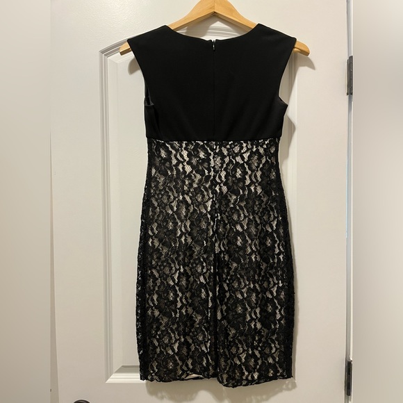 David Meister Black Lace Cocktail Dress - Picture 2 of 4